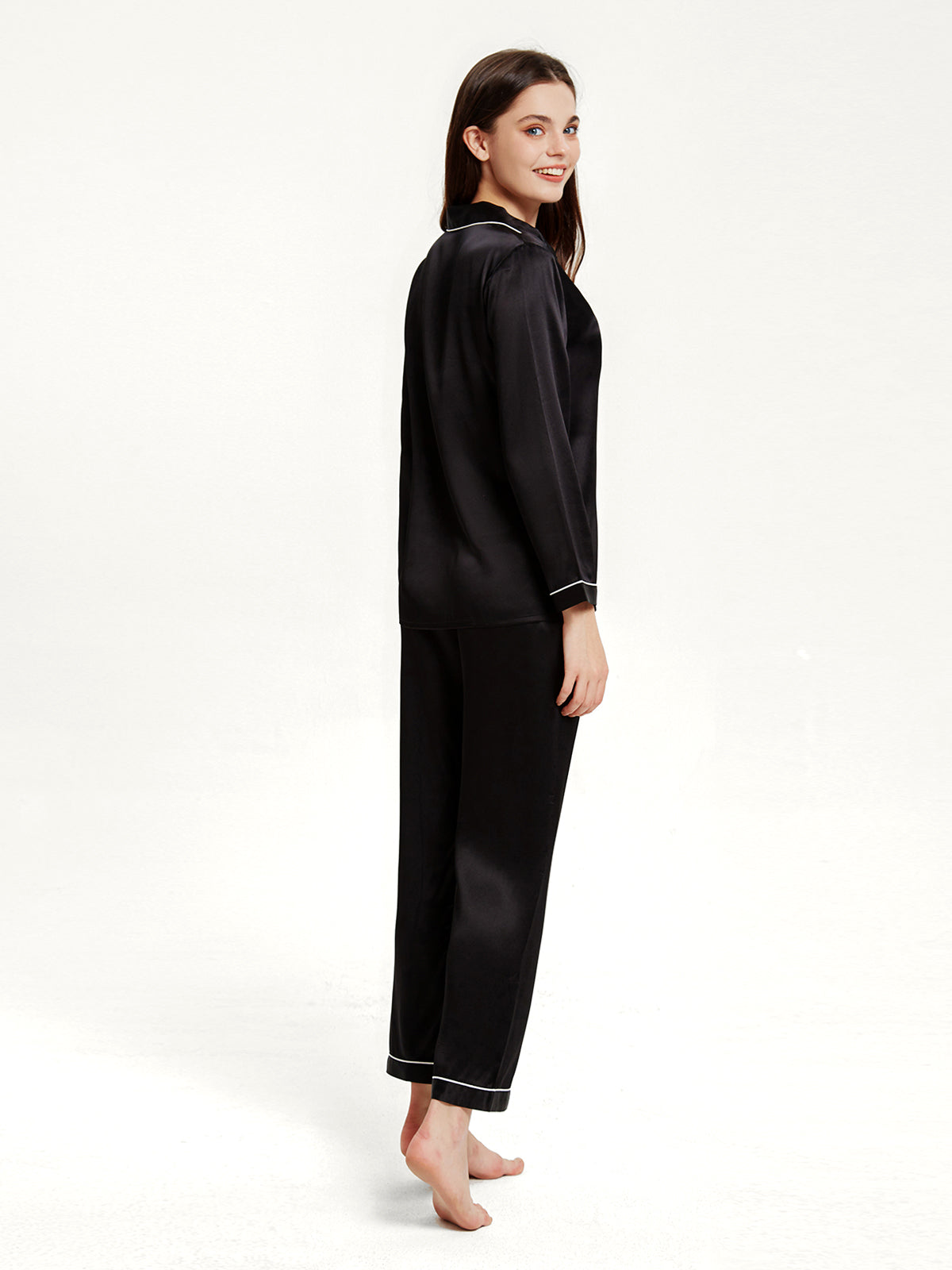 19 Momme Damen Seidenpyjama-Set