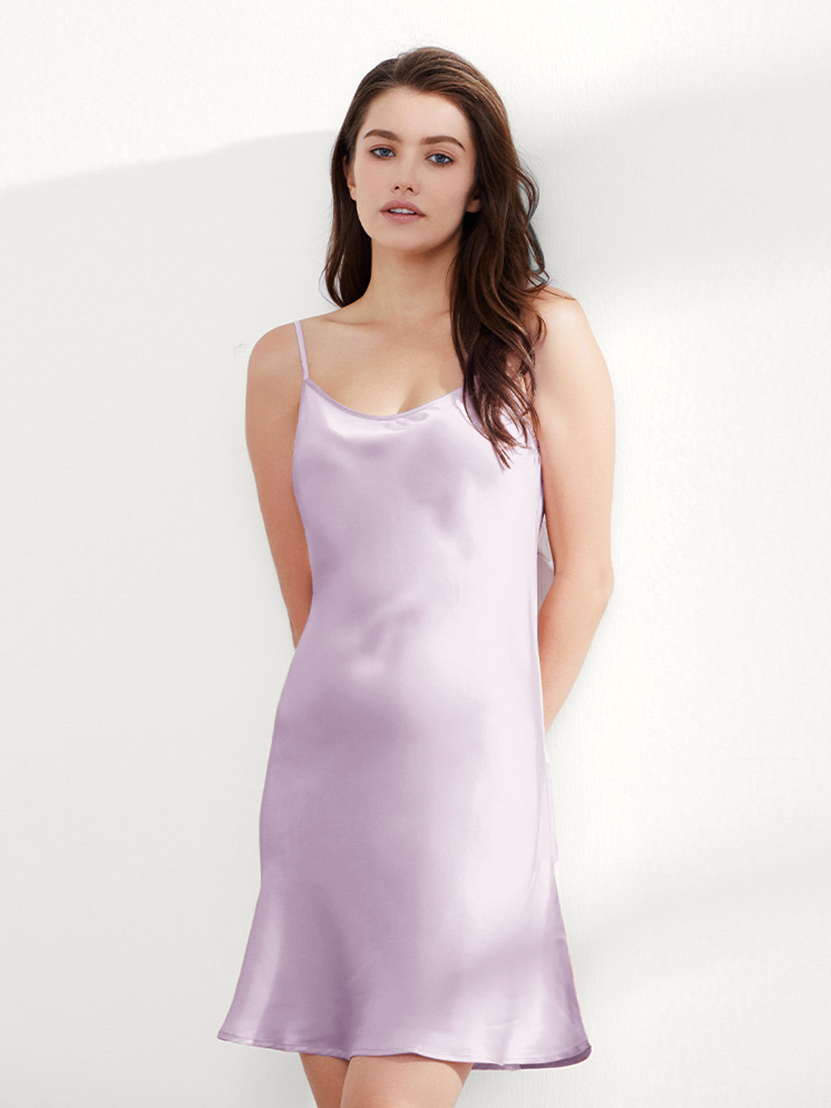 19 Momme Damen Seiden-Nachthemd