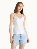 19 Momme Camisole-Top aus Seide mit V-Ausschnitt