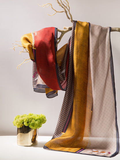 Langer Seidenschal aus Maulbeerseide Leichter und fließender Seiden Überwurf