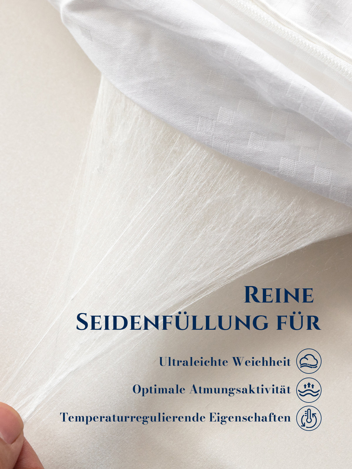 Sommerdecke mit Maulbeerseiden-Füllung - Leicht &amp; luftig