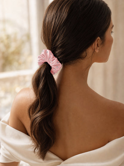 30 Momme Seidenscrunchie mit Strass