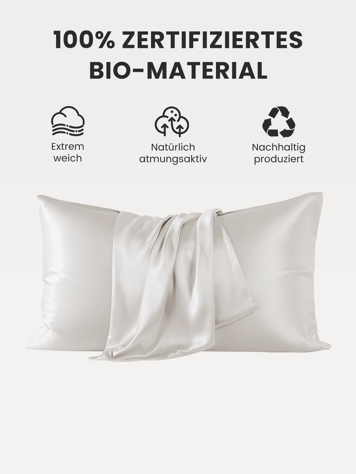 Bio-Seiden Kissenbezug 40x80cm – THX die Seide Inc