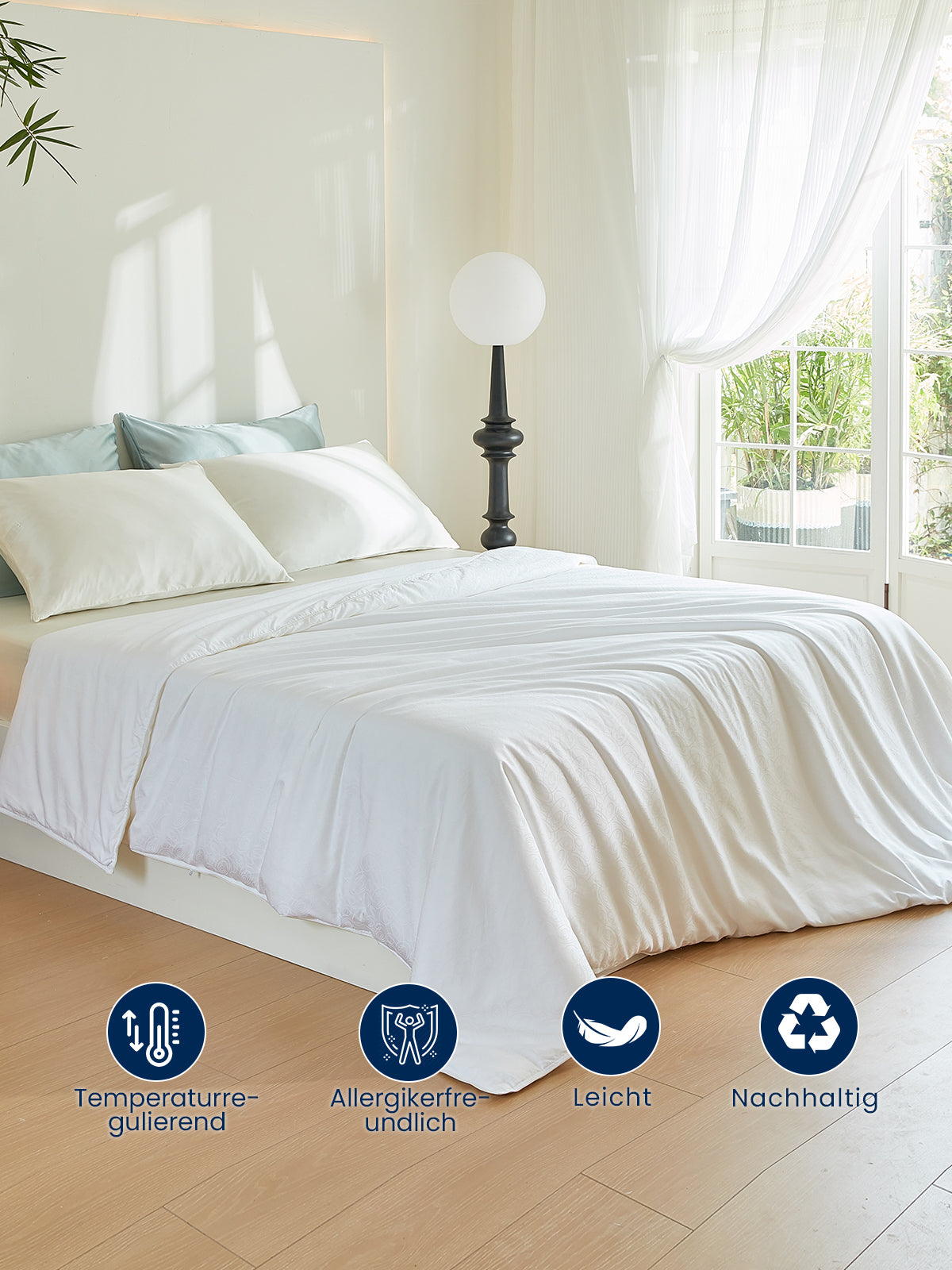 Premium Sommerdecke mit Doppelkokon-Seide - Höchste Qualitätsstufe