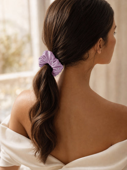 30 Momme Seidenscrunchie mit Strass