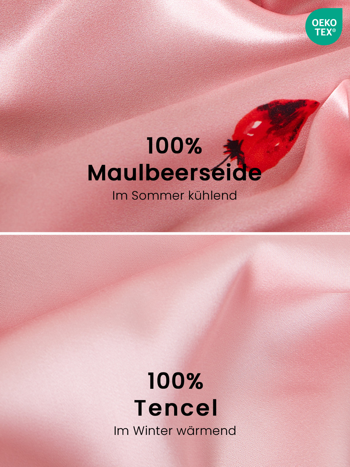 19 Momme Bedruckter Seidenkissenbezug | 2-seitig: Seide &amp; Lyocell