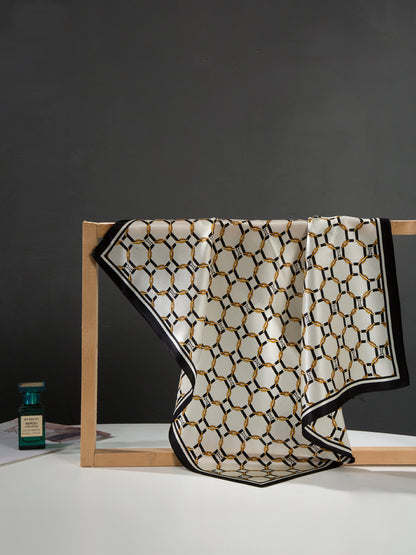 Seidentuch 52x52 cm Vintage Stil Echtes Seiden Quadrat Tuch