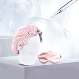 Seidenaugenmaske der Aqua-Serie mit Schlafmütze-Geschenk-Reiseset